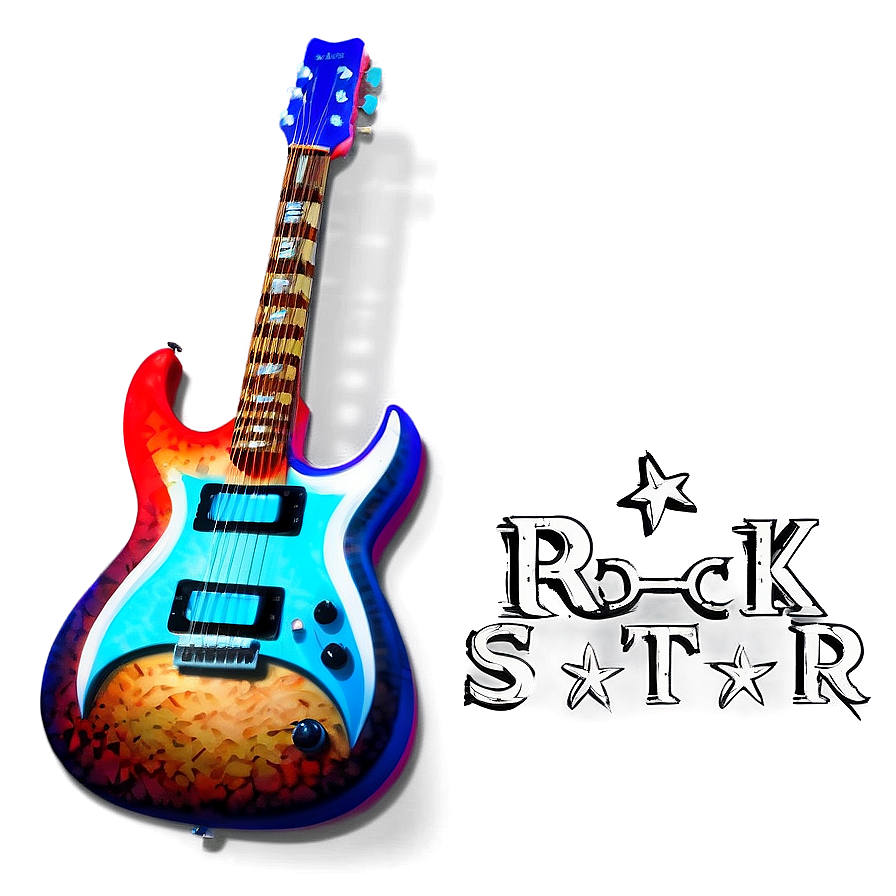 Rock Star Guitar Png 06282024