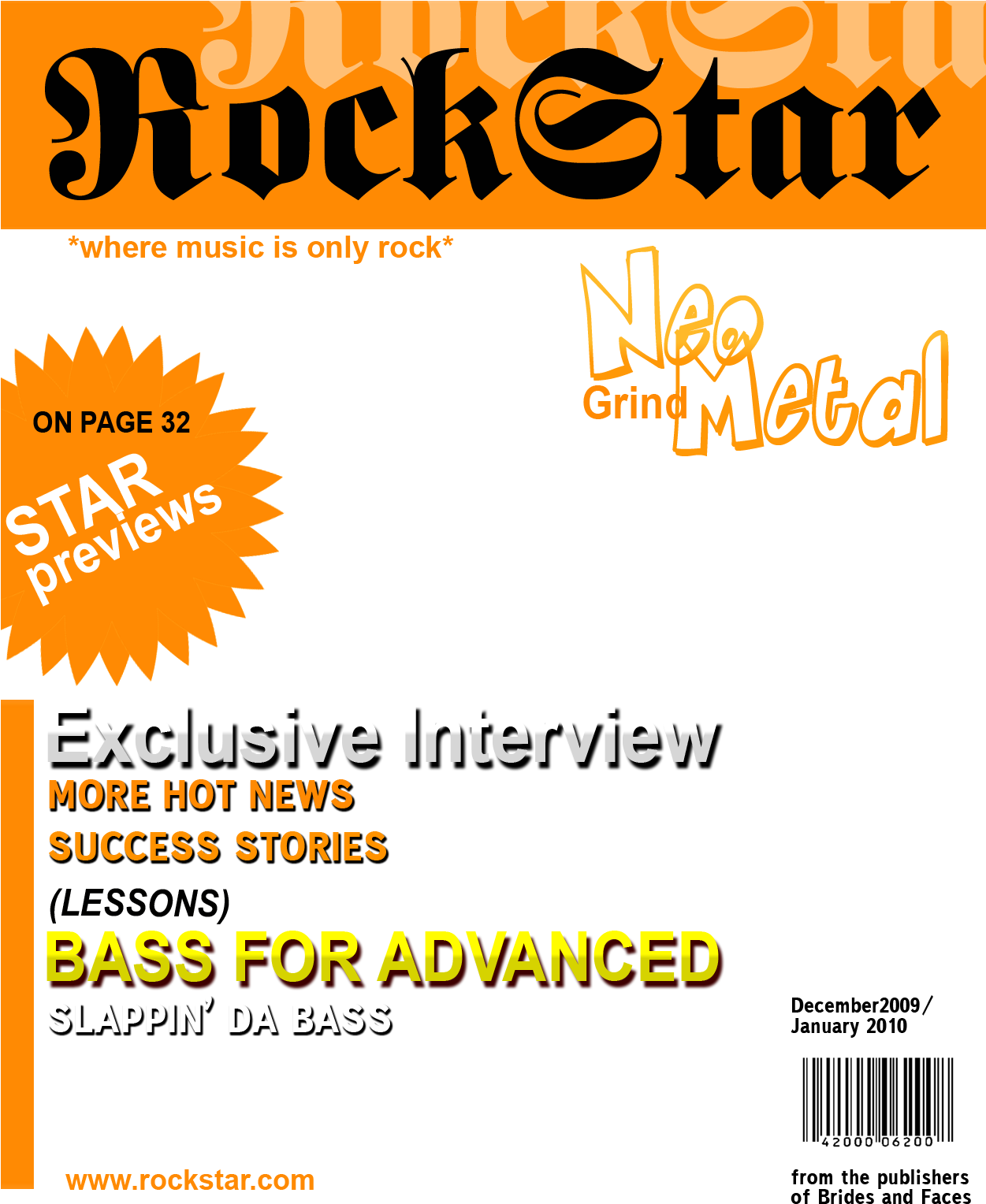 Rock Star Magazine Cover Neo Grind Metal