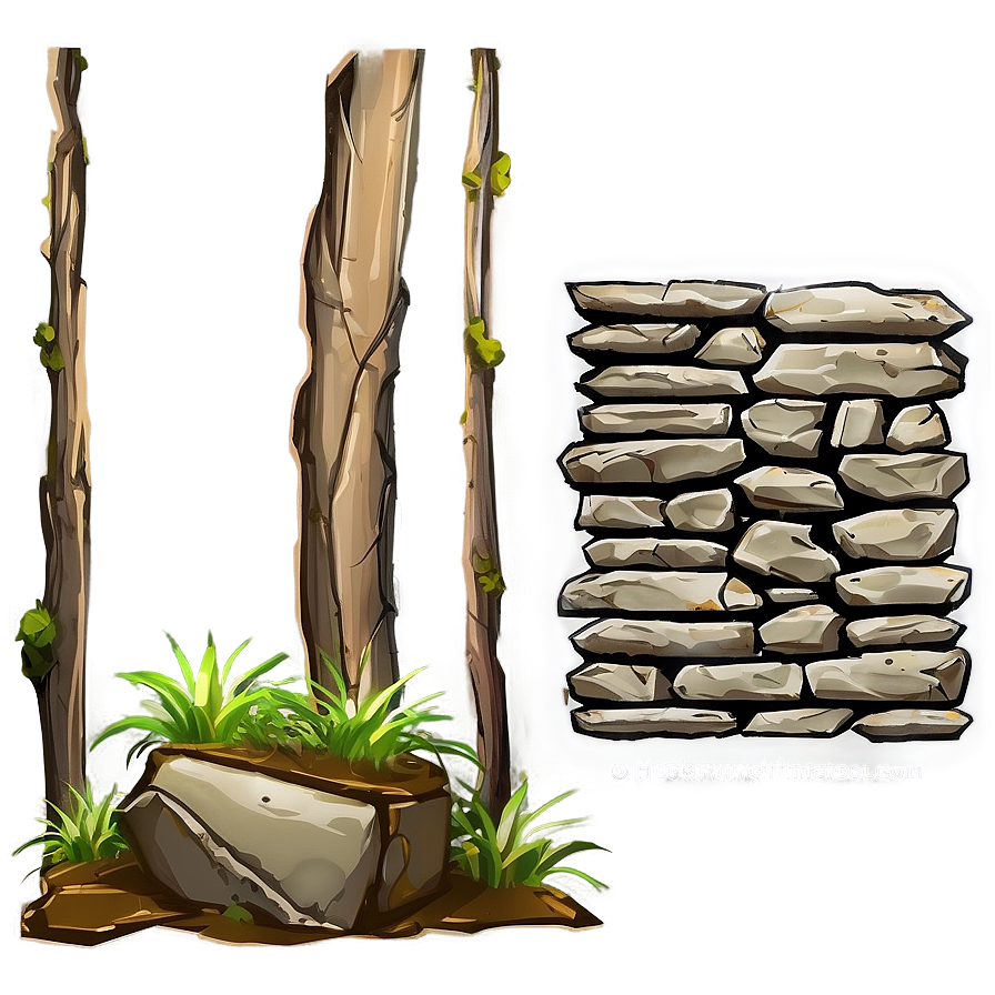 Rock Wall Landscape Png 06292024