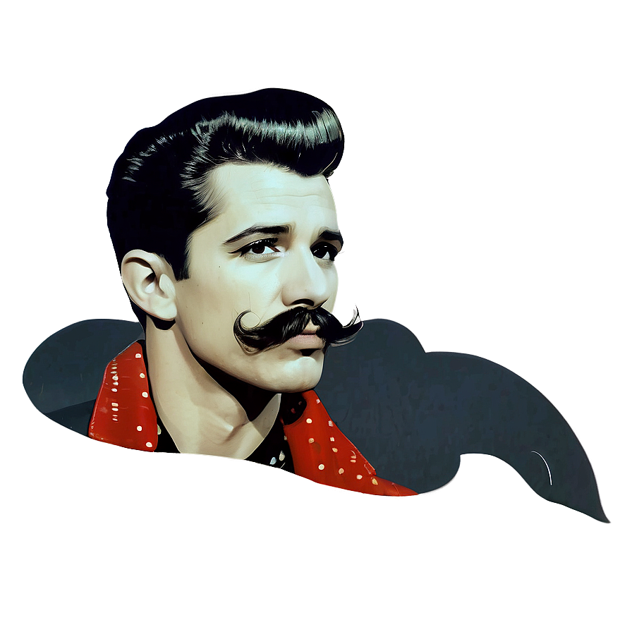 Rockabilly Musician Mustache Png Nww12