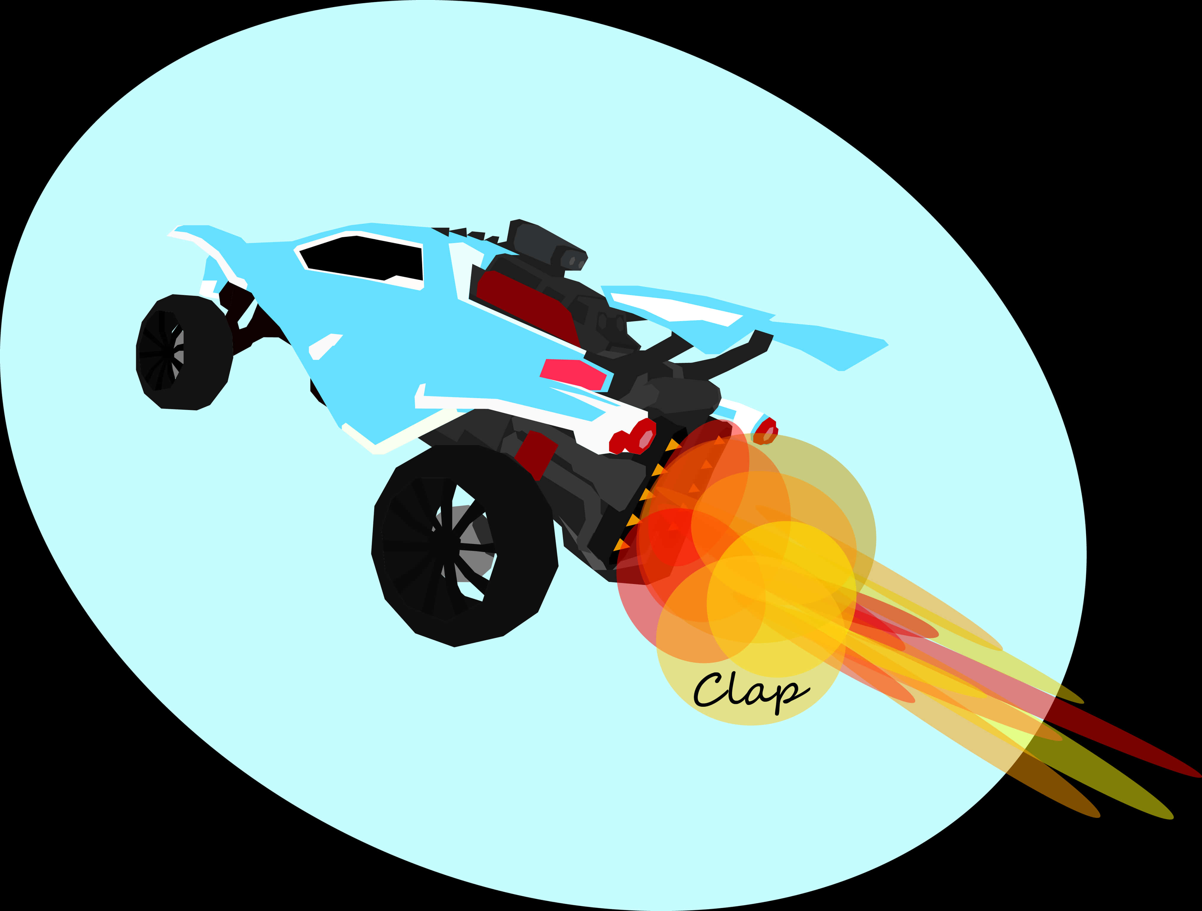 Rocket League Boosting Car Illustration