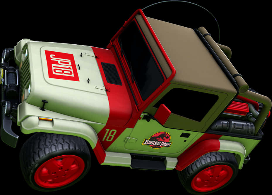 Rocket League Jurassic Jeep Vehicle