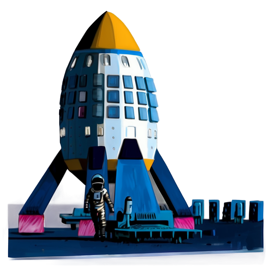 Rocketship With Astronauts Png 27