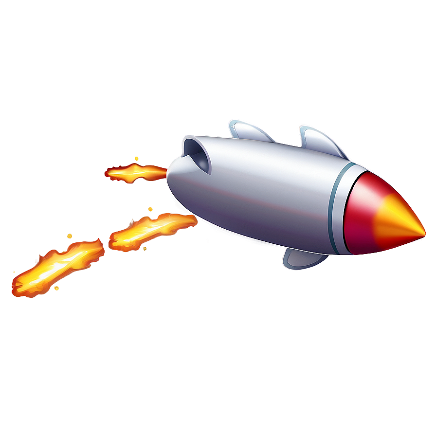 Rocketship With Flames Png 06132024