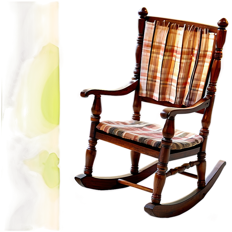 Rocking Chair By Fireplace Png Esc95