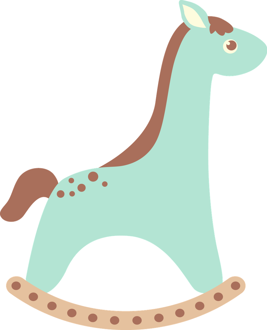 Rocking Horse Illustration PNG with transparent background