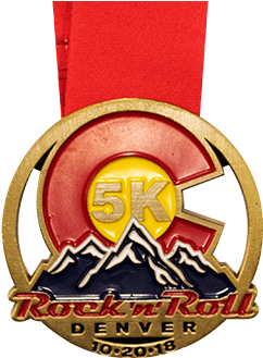 Rockn Roll Denver5 K Medal2018 PNG with transparent background