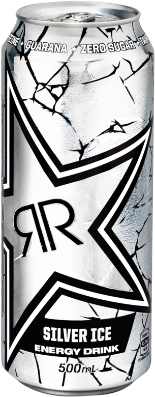 Rockstar Silver Ice Energy Drink Can