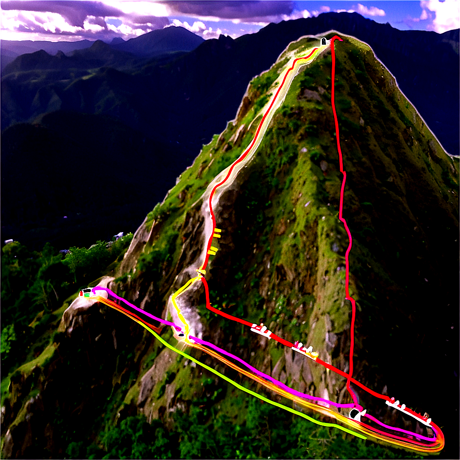 Rocky Hill Climbing Route PNG 50 PNG with transparent background
