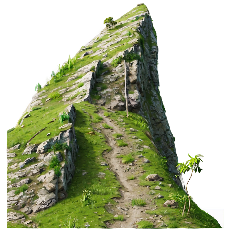 Rocky Hill Climbing Route PNG vvf92 PNG with transparent background