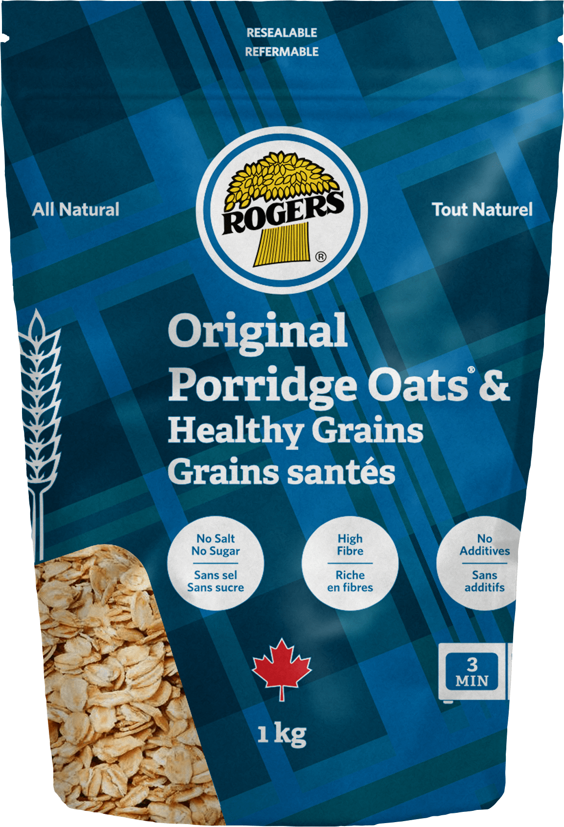 Rogers Original Porridge Oats Healthy Grains Package