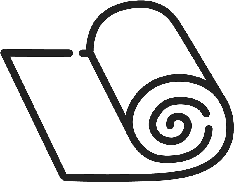Roll Of Fabric Outline Rubber Stamp - Black And White Clipart Fabric Roll, HD Png Download PNG with transparent background