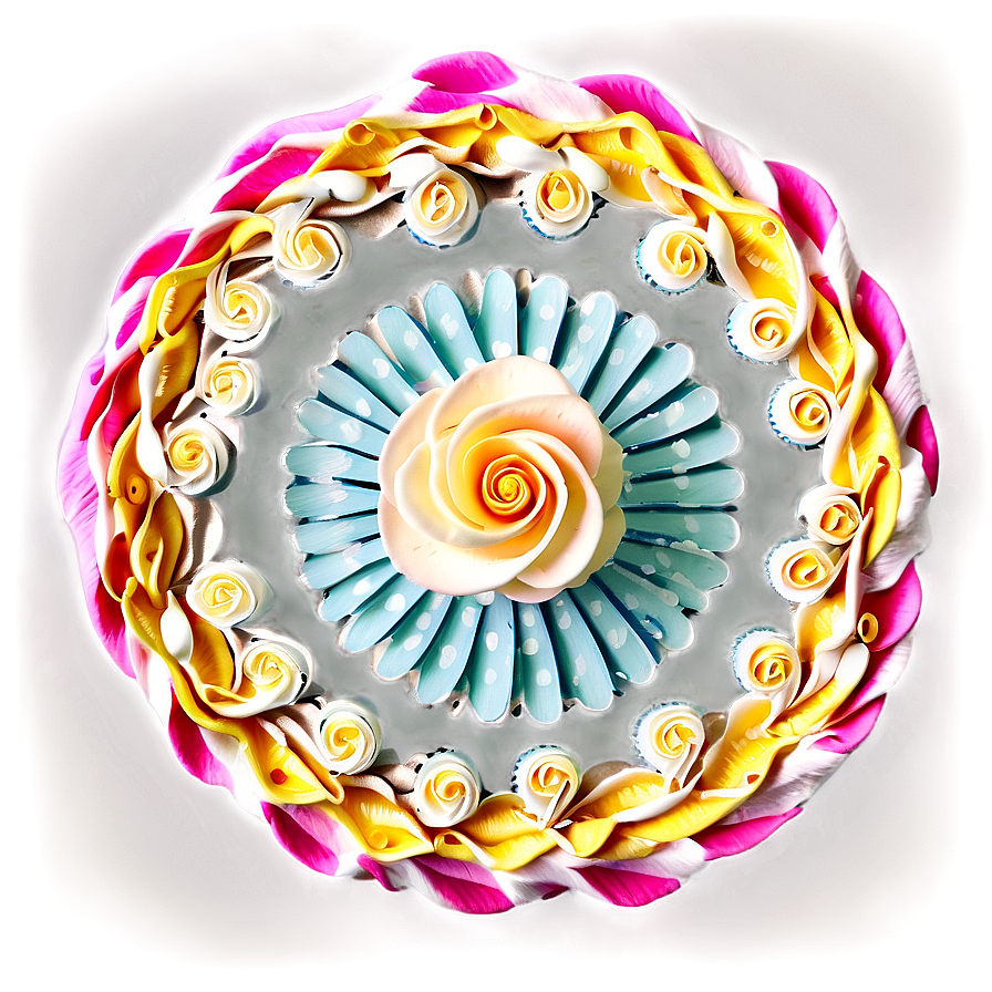 Rolled Flower Cake Topper Png Wfq