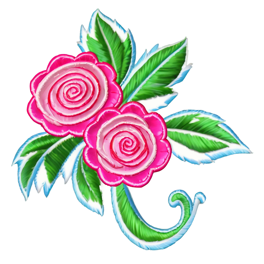 Rolled Flower Embroidery Template Png Okb97