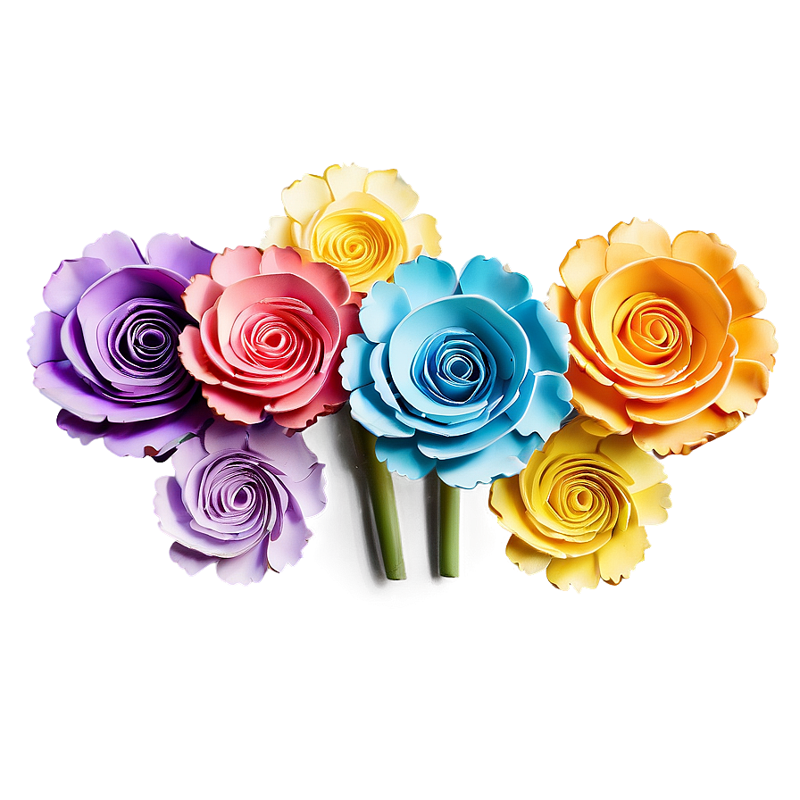 Rolled Flower Stationery Embellishment Png 06282024