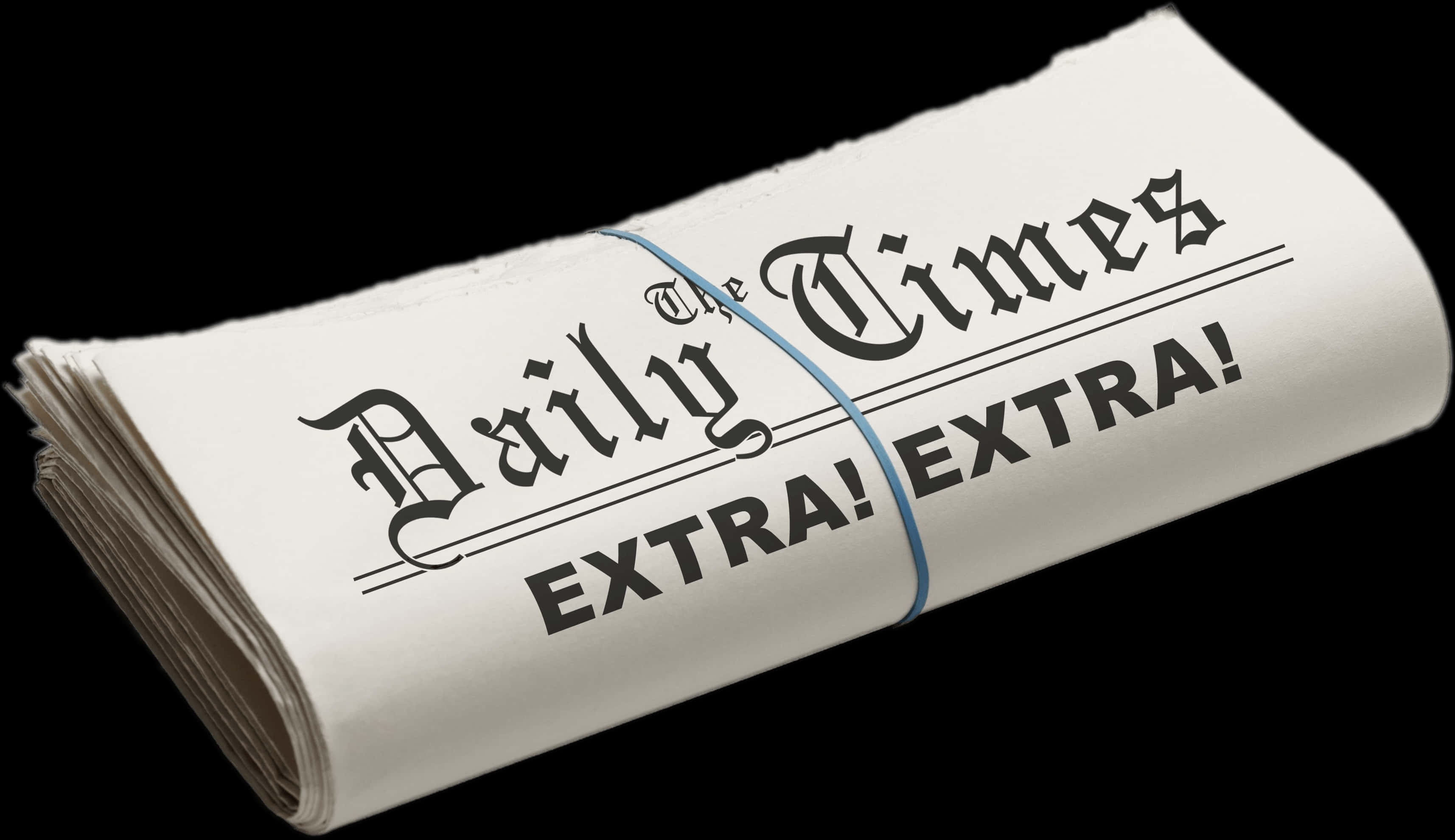 Rolled Newspaper Extra Edition PNG image with a transparent background, free high-resolution download
