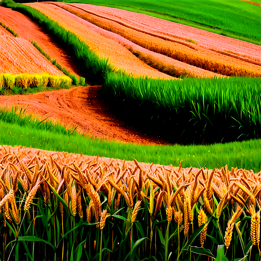 Rolling Hills Wheat Field Png Ckg