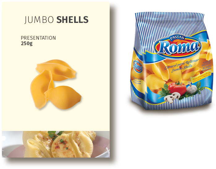 Roma Jumbo Shells Pasta Package