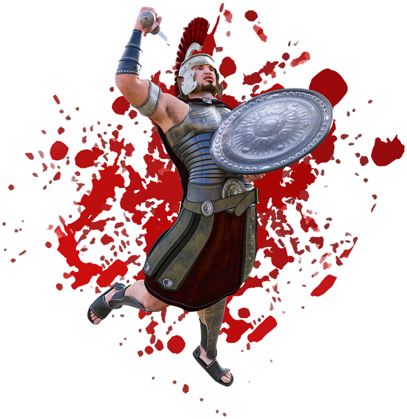 Roman Gladiator Victory Pose