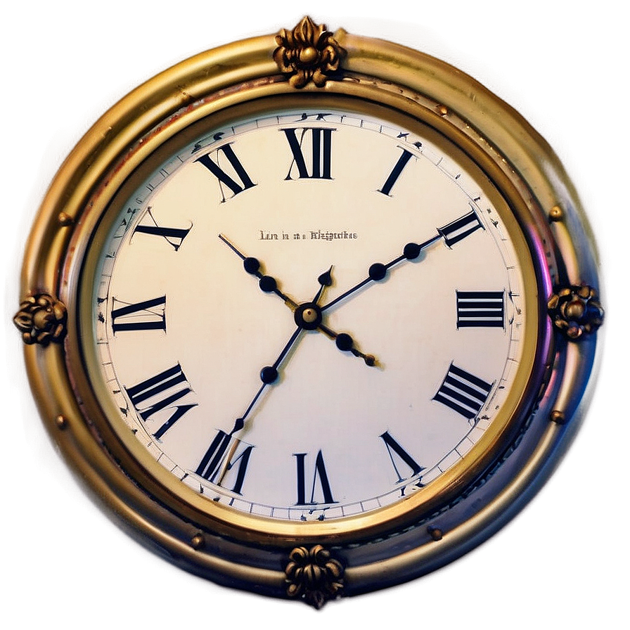 Roman Numerals Wall Clock PNG 06262024 PNG with transparent background