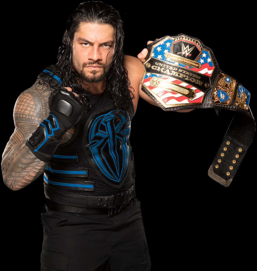 Roman Reigns U S Champion Pose