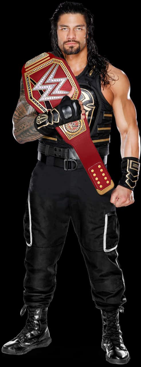 Roman Reigns Wwe Universal Champion 2016 By Wwematchcard - Wwe Roman Reigns Wwe World Heavyweight Championship, HD Png Download PNG with transparent background