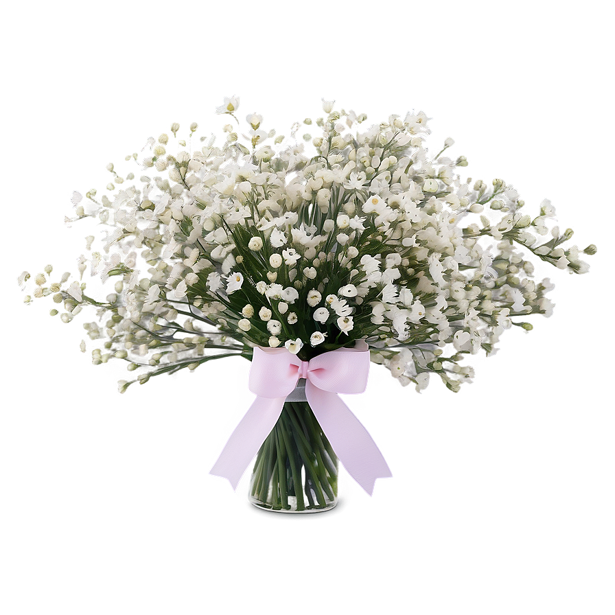 Romantic Baby's Breath Centerpiece Png 06212024