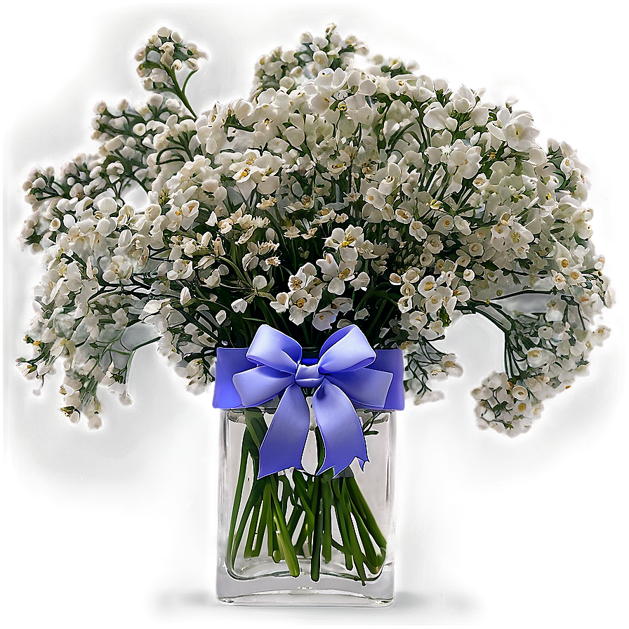 Romantic Baby's Breath Centerpiece Png Yxq