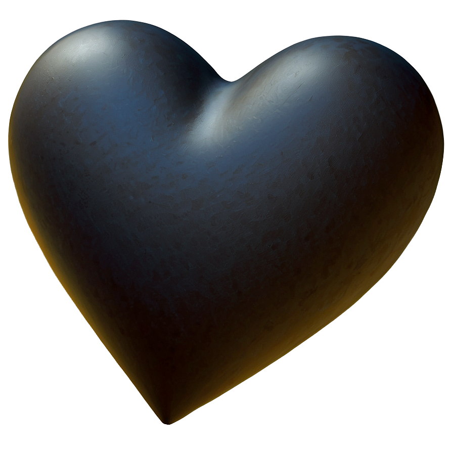 Romantic Black Heart Png Uft