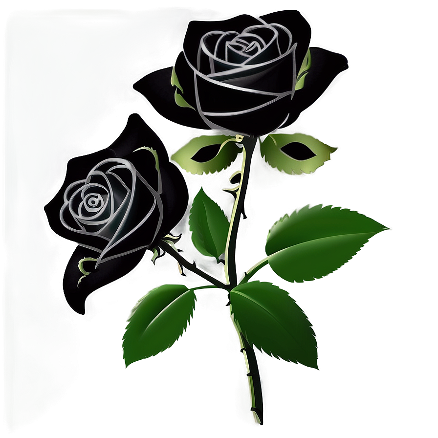 Romantic Black Roses Png 74