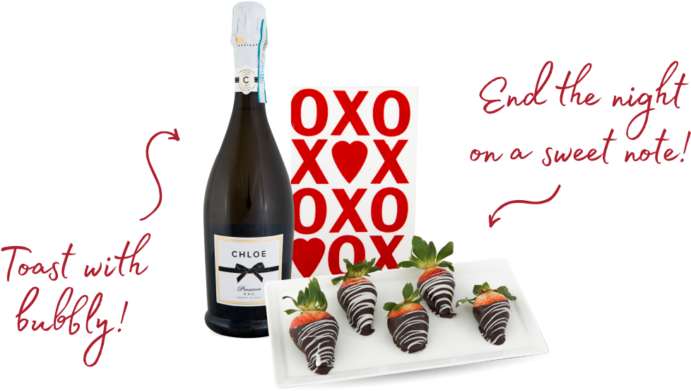 Romantic Chocolate Covered Strawberriesand Champagne