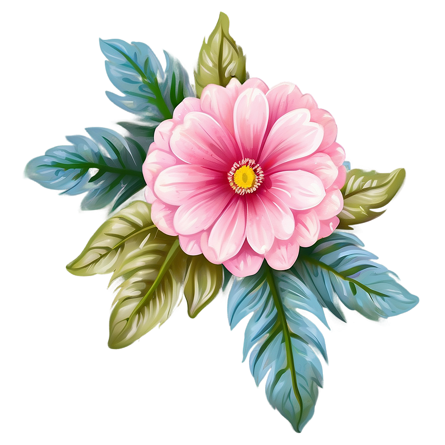 Romantic Corner Flower Clipart Png 06272024