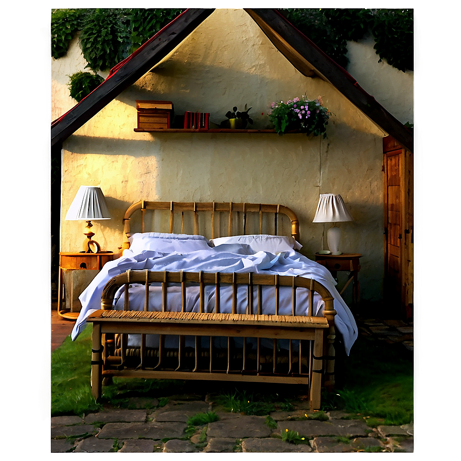 Romantic Cottage Bedroom PNG 92 PNG image with a transparent background, free high-resolution download