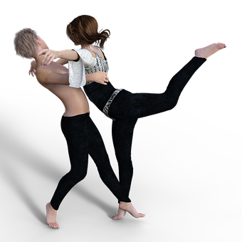 Romantic Couple Dance Pose PNG with transparent background