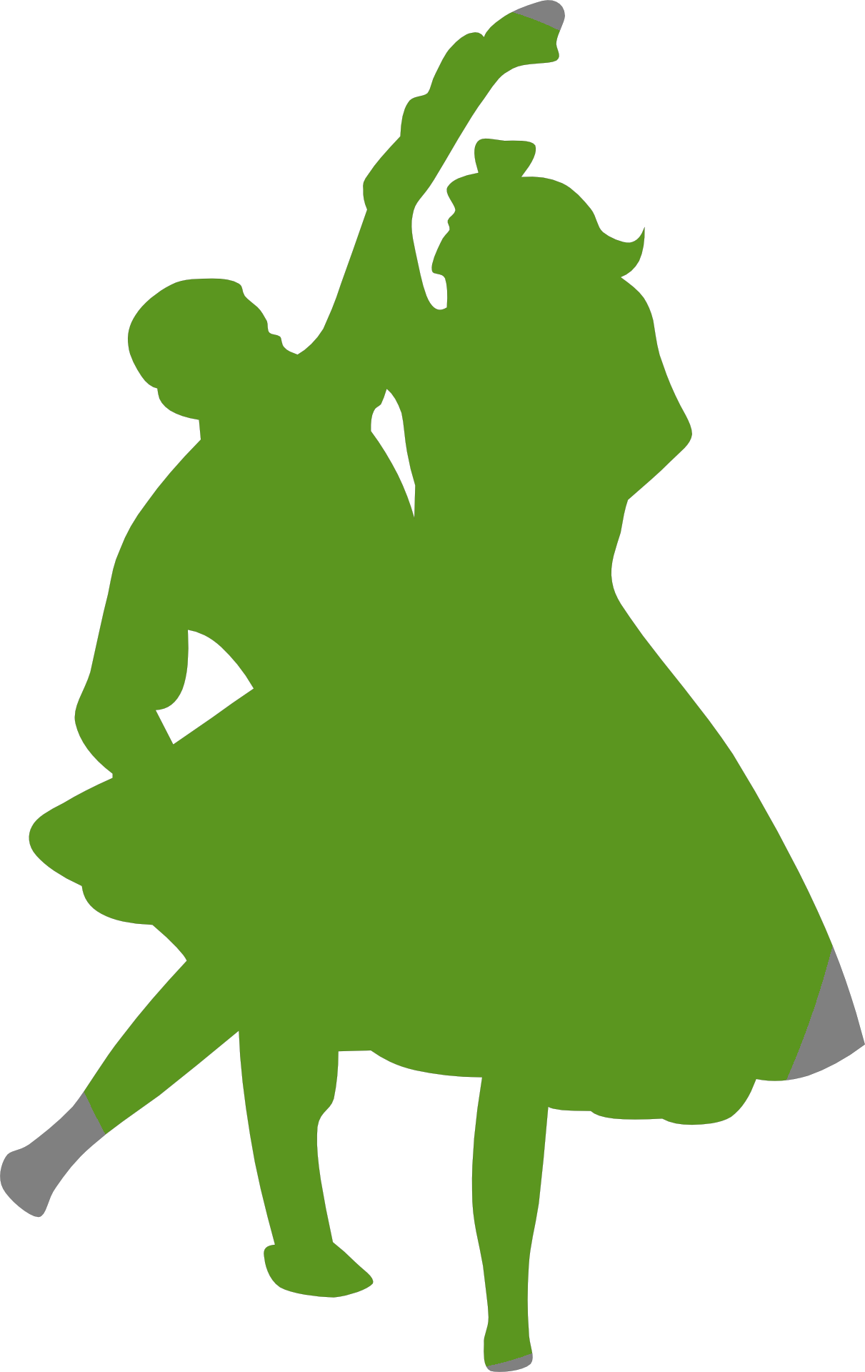 Romantic Couple Silhouette Dancing