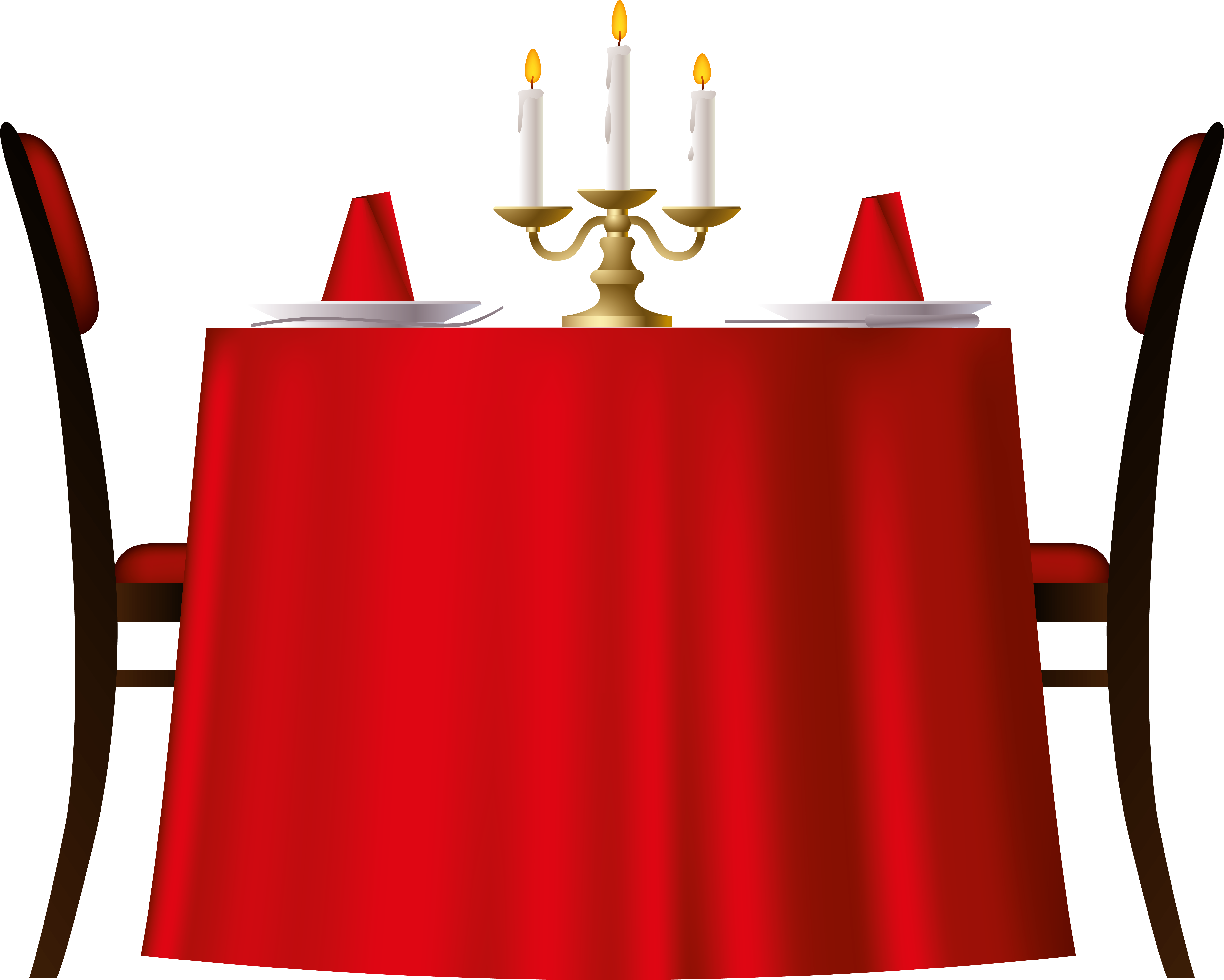 Red Romantic Table Png Image - Dinner Tabel Vector Png, Transparent Png PNG with transparent background