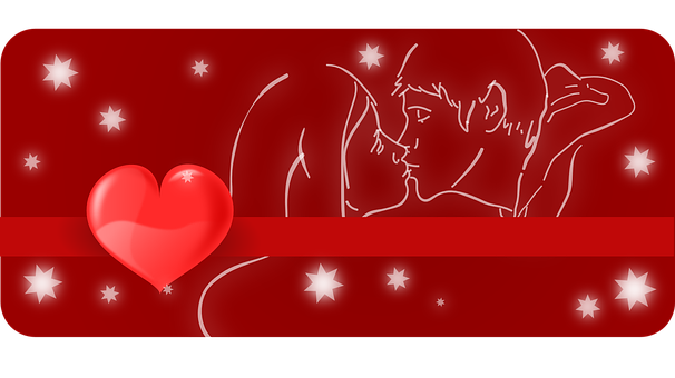 Romantic Embrace Valentine Background PNG with transparent background