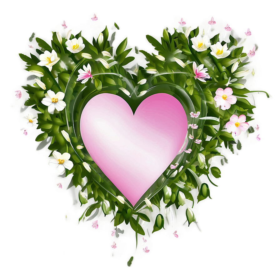 Romantic Floral Heart Png 49