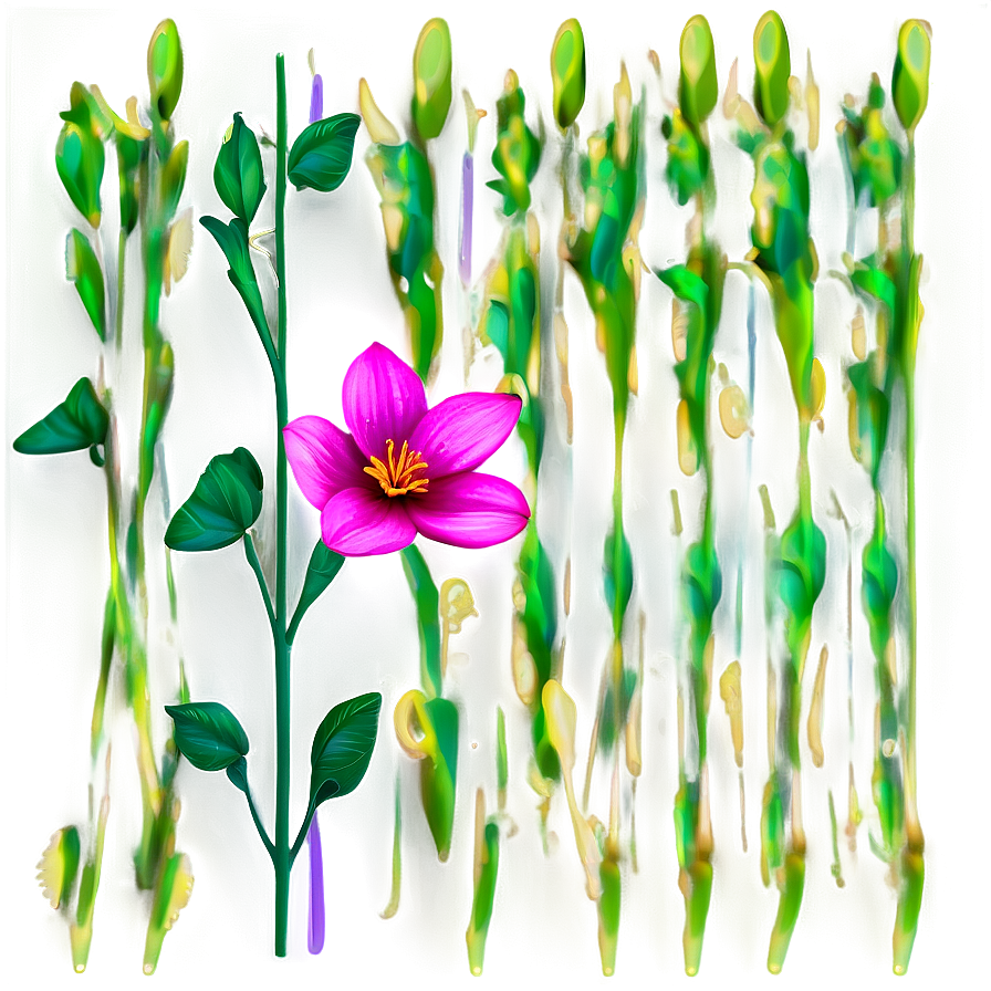 Romantic Flower Stem Png 32