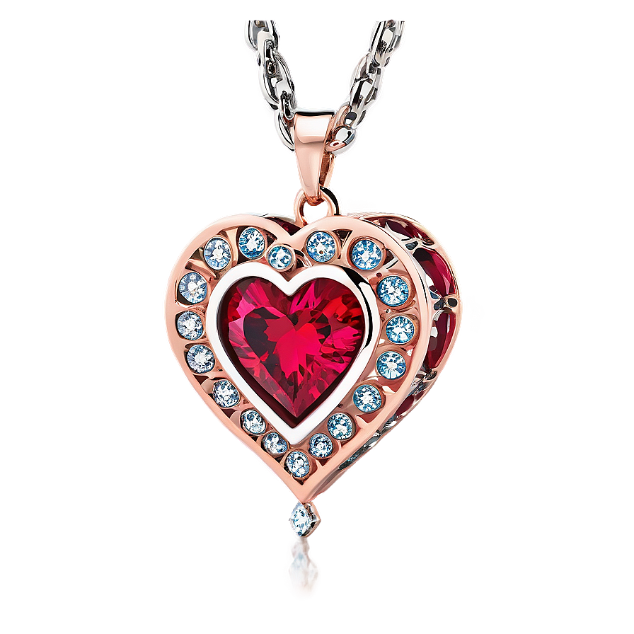 Romantic Heart Jewelry Png 06112024