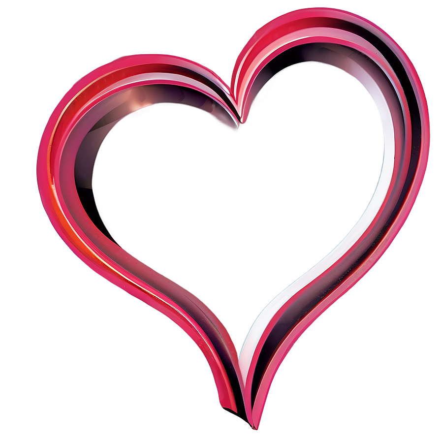 Romantic Heart Outline PNG ggw16 PNG image with a transparent background, free high-resolution download