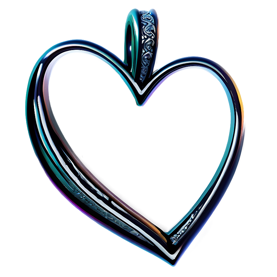 Romantic Heart Outline PNG pel PNG image with a transparent background, free high-resolution download