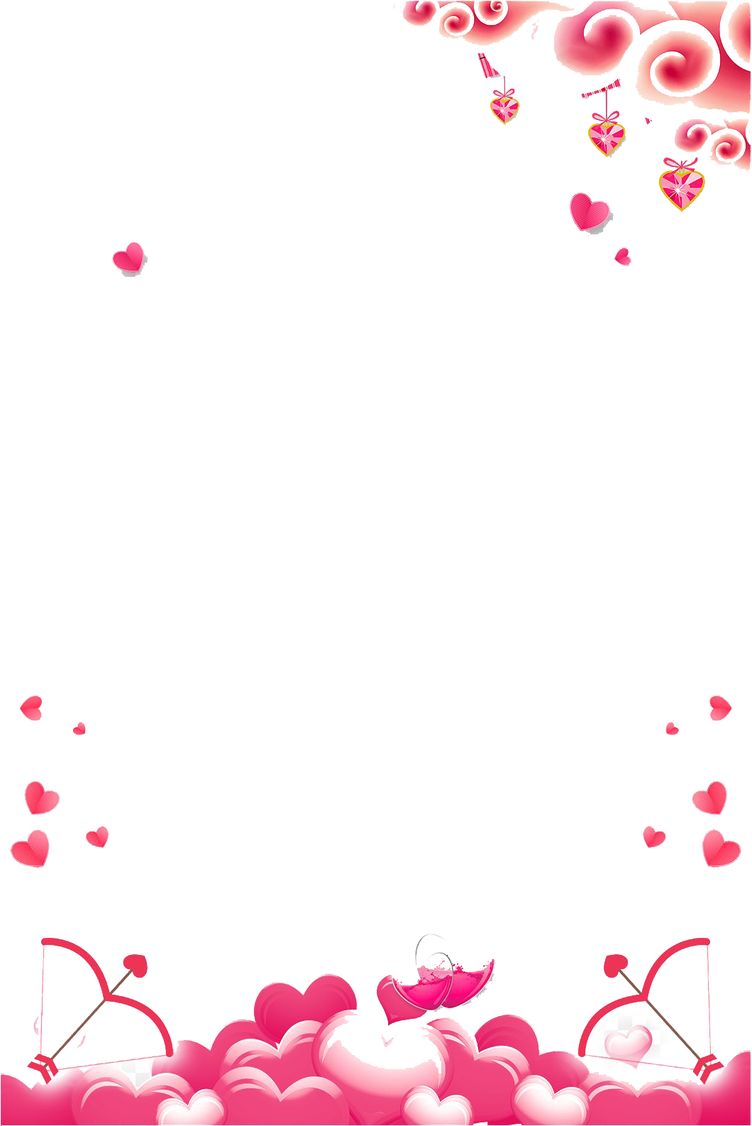Valentines Day Border Png Image - जा पगली तेरी क्या औकात नगर से दील लगाने की, Transparent Png PNG image with a transparent background, free high-resolution download