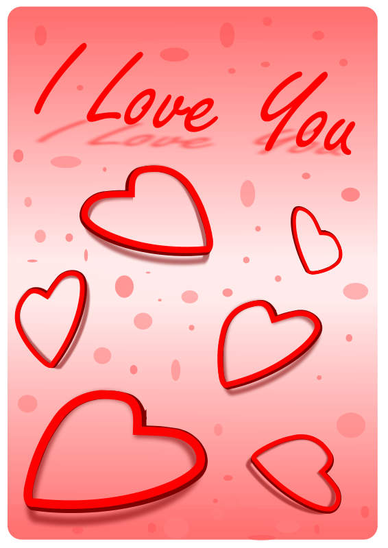 Romantic Hearts Love Declaration PNG with transparent background