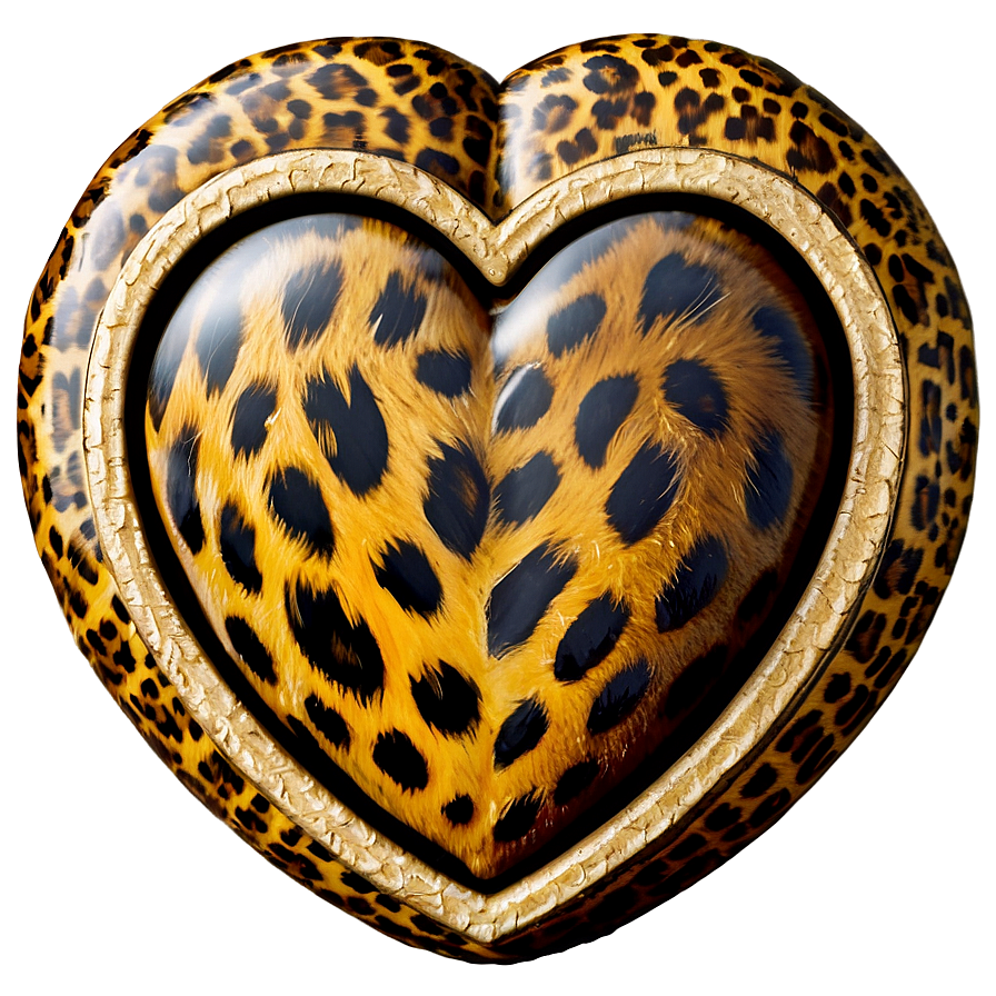 Romantic Leopard Heart Image Png 06282024