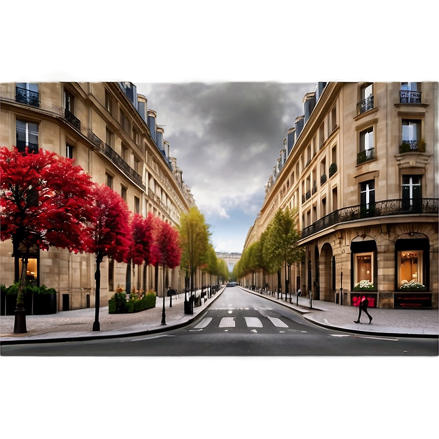 Romantic Paris Street View PNG yjc65 PNG with transparent background
