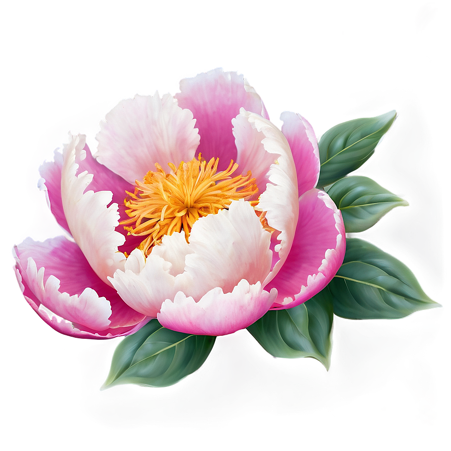 Romantic Peony Pattern Png Mie89