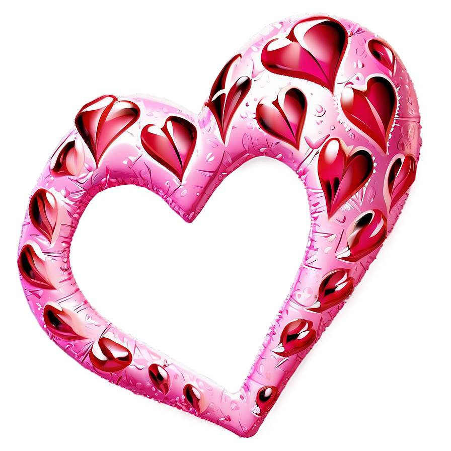 Romantic Pink Hearts Png 06122024