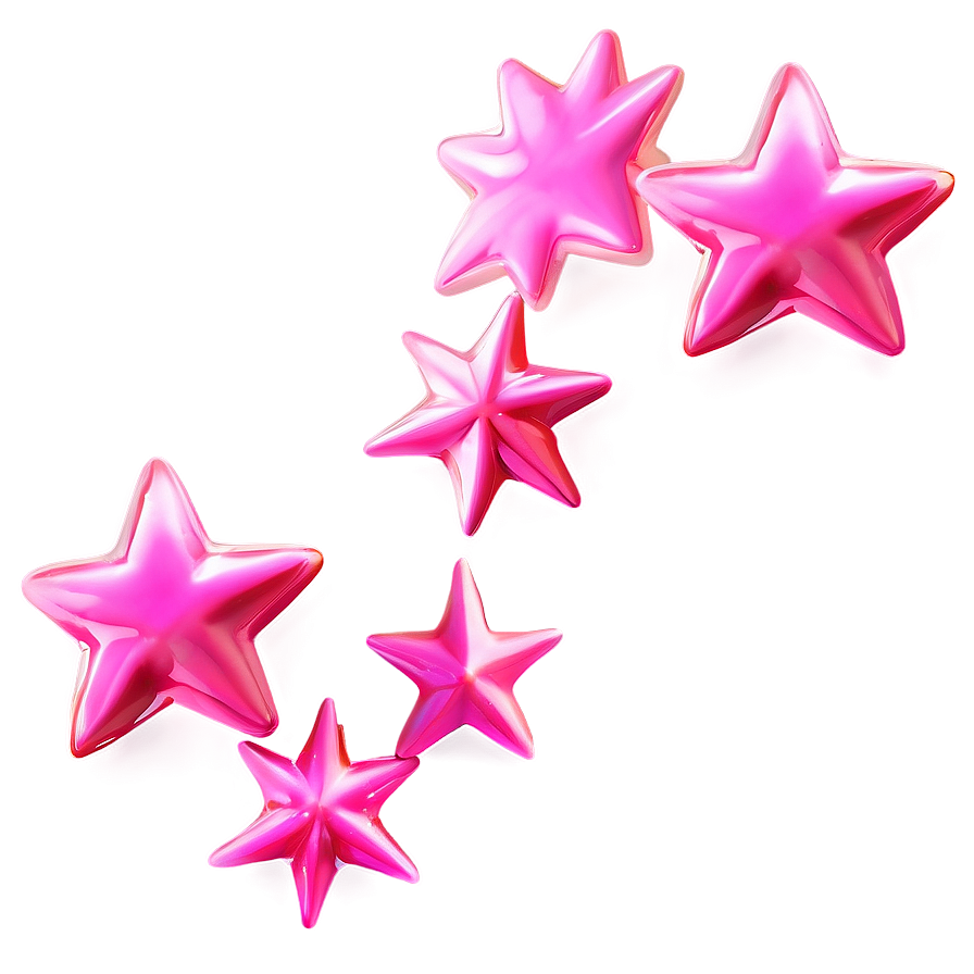 Romantic Pink Stars Png Dkc