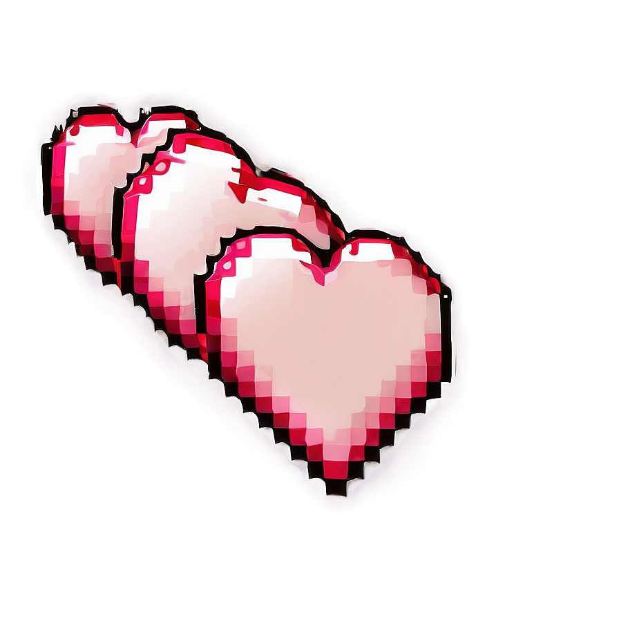 Romantic Pixel Heart Png 05252024